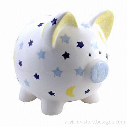 Te-hua porcelain home decorating exporter, ceramic coin bank moneybox
